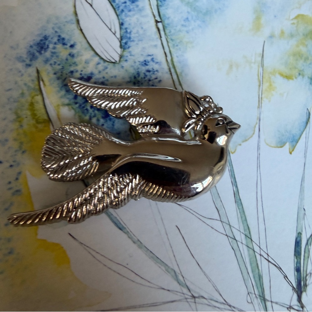 Elegant John Hardy Silver Bird Pin Brooch